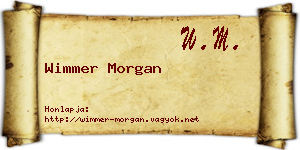 Wimmer Morgan névjegykártya